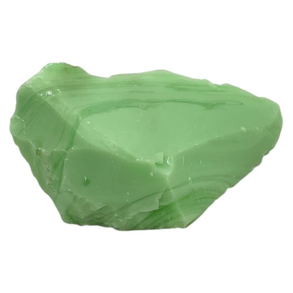 Jadeite Lime Green Glowing Swirl Slag Uranium Glass Cullet #5GX108 - Picture 3 of 7